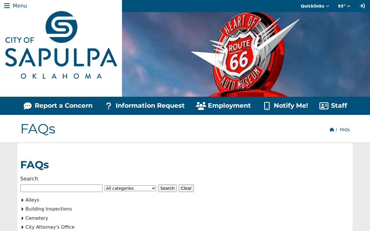 Sapulpa neighbors city FAQ about private streets, association restrictions, and address questions