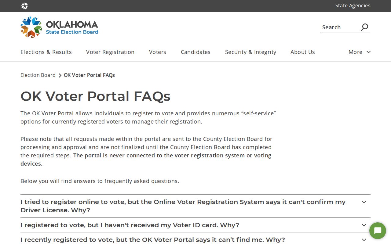 Sapulpa resident lookup voter portal FAQ with exact-name and date-of-birth guidance